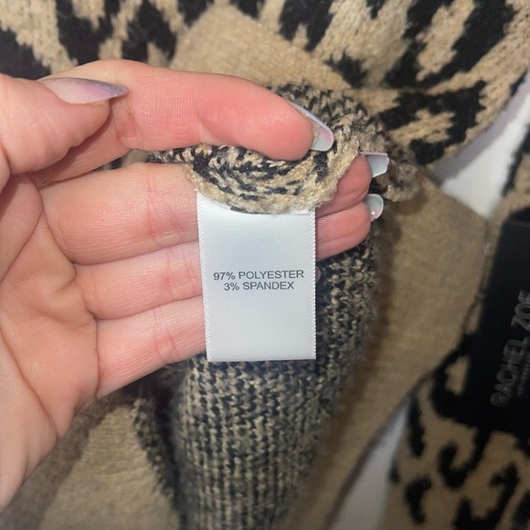 RACHEL ZOE Leopard Print Cowl Neck Sweater S NWT - Picture 7 of 7